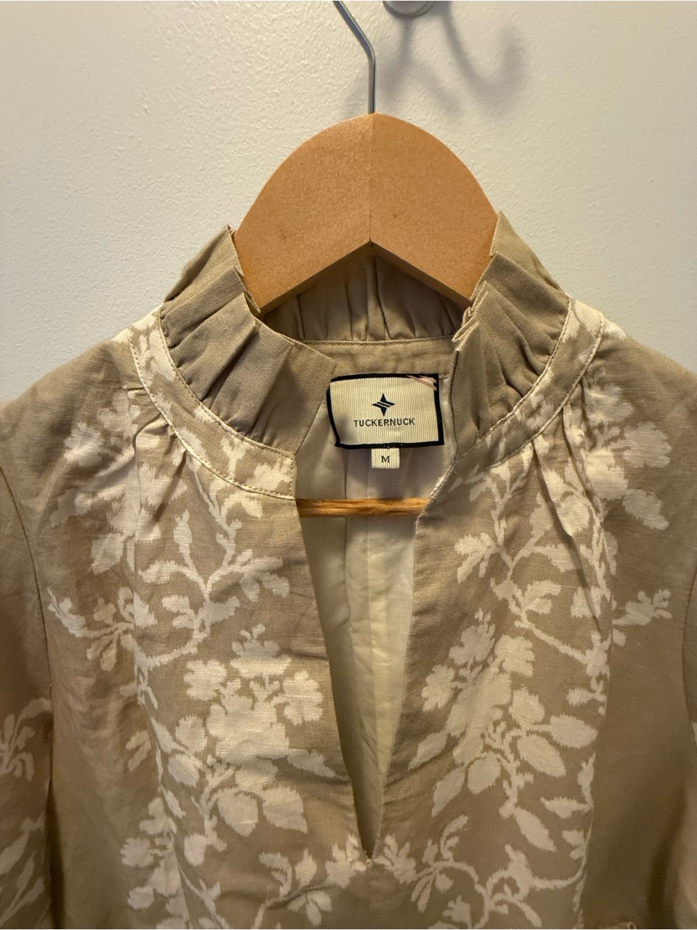 Tuckernuck Beige Floral Embroidered Tiered Dress - Picture 2 of 3